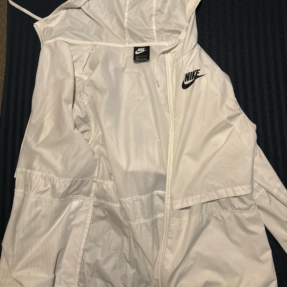 Nike white Hooded Jacket